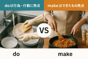 「料理する」は make、「掃除する」は do？この違い説明できますか？